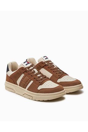 کفش اسنیکر قهوه ای مردانه بند دار Tommy Hilfiger - کد 872407104