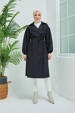 ترنچکت مشکی زنانه پنبه پلی استر comstar - کد 475761154