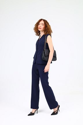 ست بالاتنه و پائین تنه سرمه ای زنانه Fitted Dilek Aydın Atelier - کد 872418836