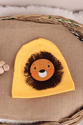 کلاه پشمی زرد بچه گانه پنبه ای VaVbaby - کد 872413219