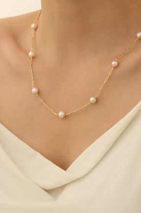 گردنبند نقره طلائی زنانه 925 عیار Nox Jewelry - کد 823606350