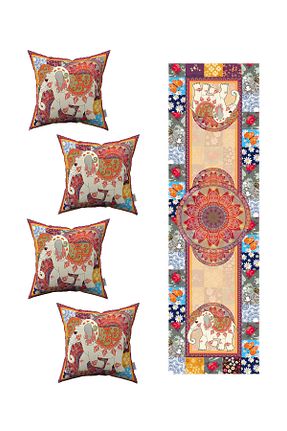 کوسن و روکش کوسن نارنجی لانه زنبوری میکرو Cango Home - کد 237078750