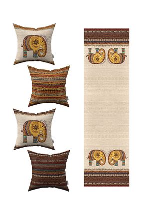 کوسن و روکش کوسن نارنجی لانه زنبوری میکرو Cango Home - کد 353530301