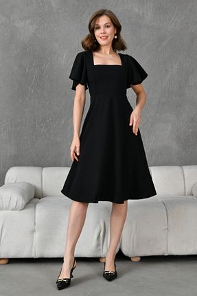 لباس مجلسی و فارغ التحصیلی مشکی زنانه کرپ barış sülün lovebox - کد 636504605