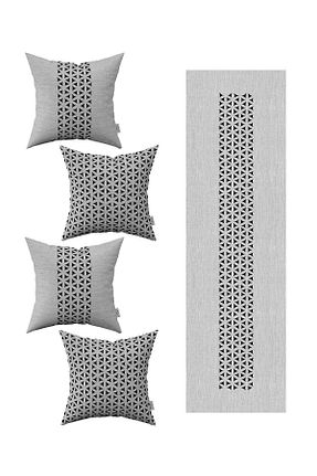 کوسن و روکش کوسن طوسی پلی استر Cango Home - کد 366272671