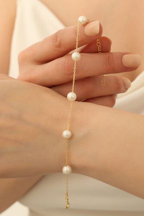 دستبند نقره طلائی زنانه 925 عیار Nox Jewelry - کد 823602715