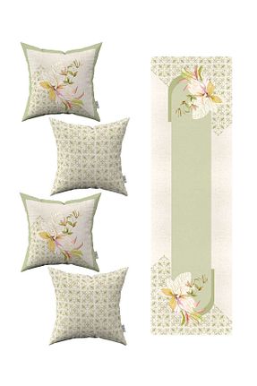 کوسن و روکش کوسن سبز پلی استر Cango Home - کد 366273332