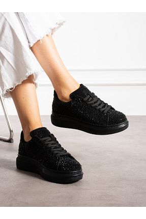 کفش اسنیکر مشکی زنانه بند دار Alemdar Shoes - کد 863929854