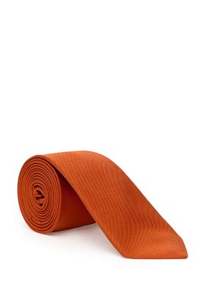 کراوات نارنجی مردانه ابریشم Pierre Cardin - کد 872464887