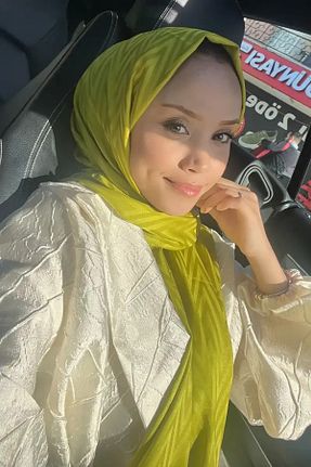 شال سبز زنانه پلی استر Madame Polo - کد 841121928