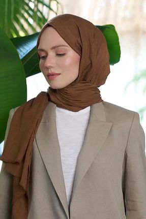 شال قهوه ای زنانه پلی استر Madame Polo - کد 854055986
