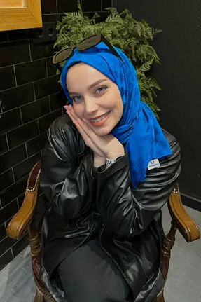 شال سرمه ای زنانه پلی استر Madame Polo - کد 713309020
