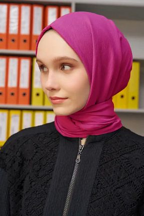 شال صورتی زنانه پلی استر Madame Polo - کد 854055845