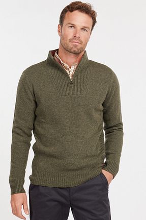 پلیور سبز مردانه ساده Barbour - کد 768587568