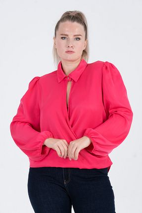 بلوز صورتی زنانه ساده Shahiqa - کد 666205615