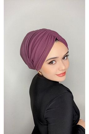 شال بنفش زنانه پنبه ای OykumBone - کد 872476873