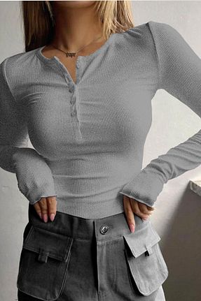 بلوز طوسی زنانه ساده Teenage Millionaire - کد 872473287
