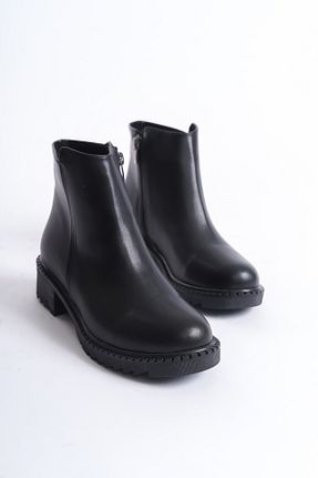 بوت / نیم بوت مشکی زنانه چرم مصنوعی Karanshoes - کد 872473545