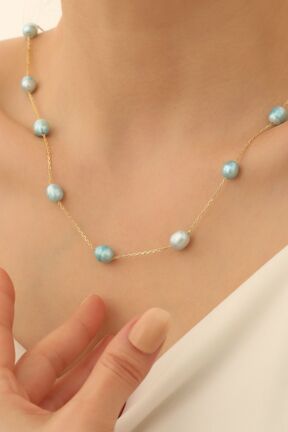 گردنبند مروارید طلائی مروارید فرهنگی Nox Jewelry - کد 822361797