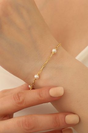 دستبند نقره طلائی زنانه 925 عیار Nox Jewelry - کد 819603728
