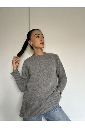 پلیور طوسی زنانه ساده P