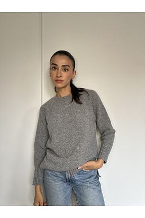 پلیور طوسی زنانه ساده P