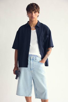 شلوارک و برمودا آبی مردانه رگولار Pull & Bear - کد 874786966