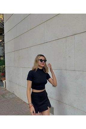 دامن مشکی زنانه پارچه Odress - کد 813302817