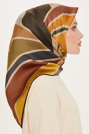 روسری مشکی کرپ ساتن ابریشم Armine - کد 872523122