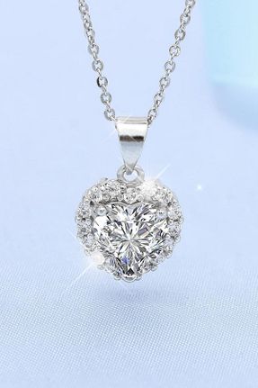 گردنبند الماس سفید SI3 Crystal Diamond Zirconia - کد 872568063
