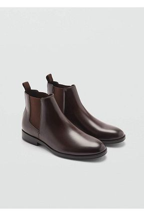 بوت / نیم بوت قهوه ای مردانه پلی اورتان MANGO Man - کد 859088267