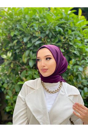 شال بنفش زنانه پنبه پلی استر OykumBone - کد 872541963