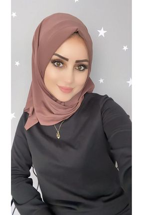 شال قهوه ای زنانه پنبه پلی استر OykumBone - کد 872541918