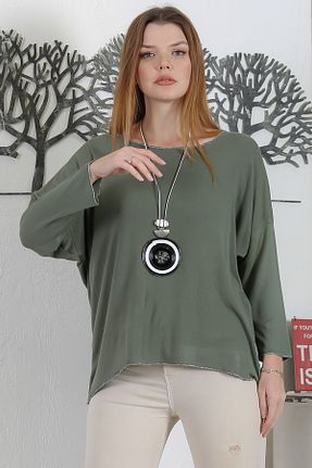 بلوز خاکی زنانه ساده Chiccy - کد 872564155