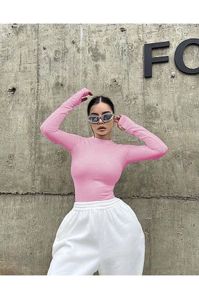 بادی صورتی زنانه یقه دوچرخه Gofeel - کد 872680977