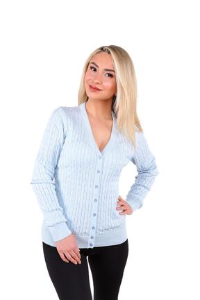 رویه آبی زنانه بافتنی YMA TRİKO - کد 858182816