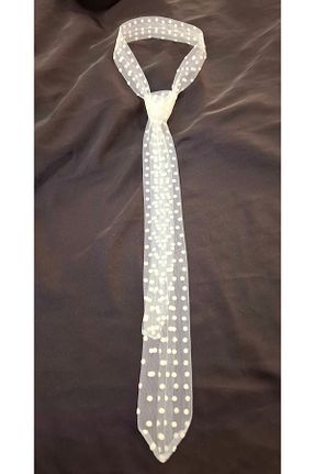 کراوات سفید زنانه توری es moda shop - کد 872832113