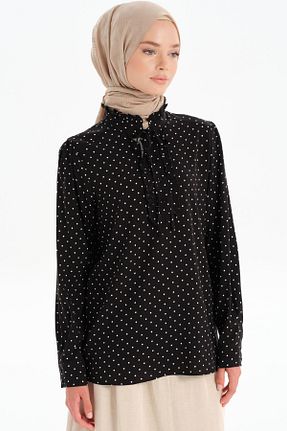 بلوز حجاب مشکی زنانه رگولار Tuğba - کد 872887381