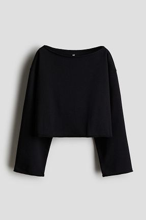 سوئیشرت مشکی بچه گانه ساده H&M - کد 872882047