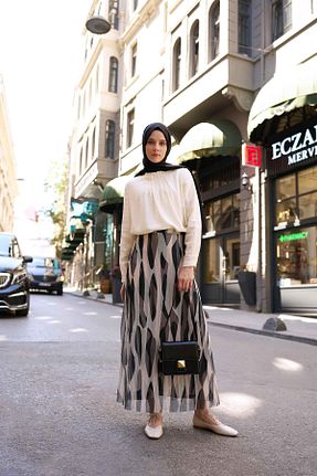 بلوز حجاب نباتی زنانه رگولار Tuğba - کد 875911582