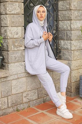 ست گرمکن حجاب طوسی زنانه رگولار İmajButik - کد 357940171