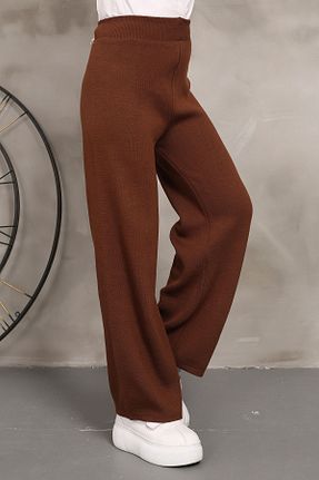 شلوار حجاب قهوه ای زنانه تریکو İmajButik - کد 777416585