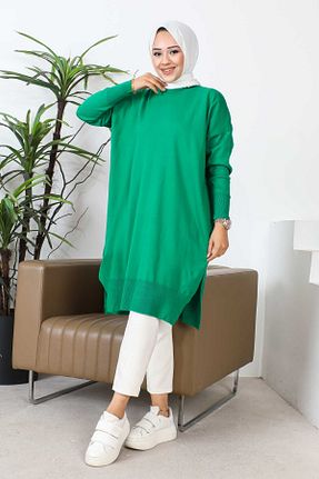 تونیک حجاب سبز زنانه تریکو İmajButik - کد 767538722