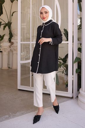 پیراهن حجاب مشکی زنانه رگولار İmajButik - کد 828365072