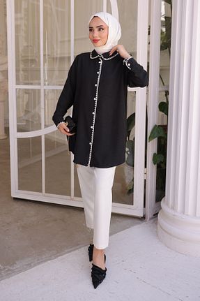 پیراهن حجاب مشکی زنانه رگولار İmajButik - کد 828365072