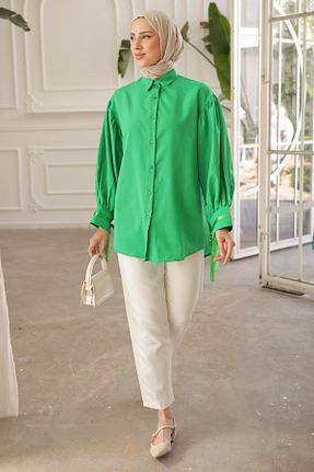 پیراهن حجاب سبز زنانه رگولار İmajButik - کد 818696361