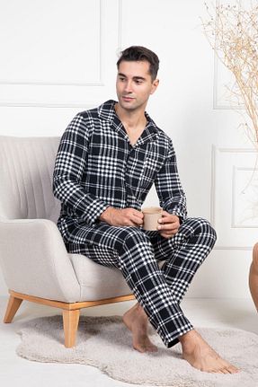 ست لباس راحتی سایز بزرگ رنگی مردانه پنبه ای Mecit Pijama - کد 872903482