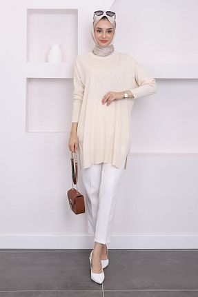 تونیک حجاب طوسی زنانه مخلوط پلی استر İmajButik - کد 857927309