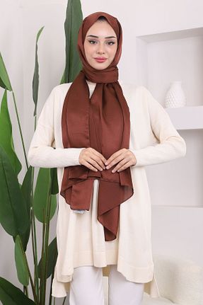 تونیک حجاب بژ زنانه مخلوط پلی استر İmajButik - کد 865494540