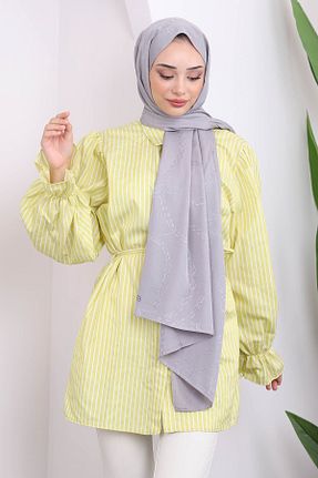 تونیک حجاب سبز زنانه مخلوط پلی استر İmajButik - کد 849331223